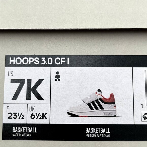 Adidas Toddler Boys Slip on Shoes Size 7 White Black Red Comfortable Sneakers - Picture 12 of 15